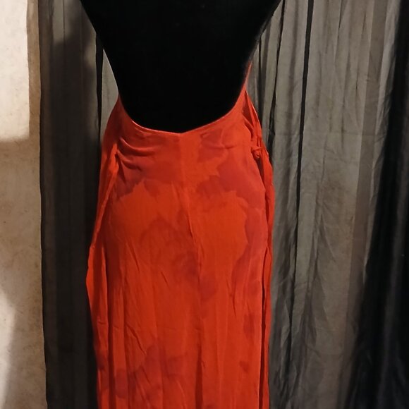 SIZE XS: Vintage Silk Victoria's Secret Halter Slip Gown - Picture 11 of 16